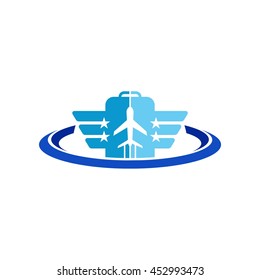 Airplane - Stock vector logo template concept illustration.