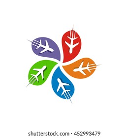 Airplane - Stock vector logo template concept illustration.