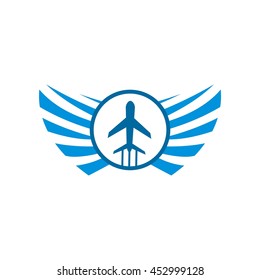 Airplane - Stock vector logo template concept illustration.