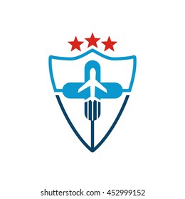 Airplane - Stock vector logo template concept illustration.