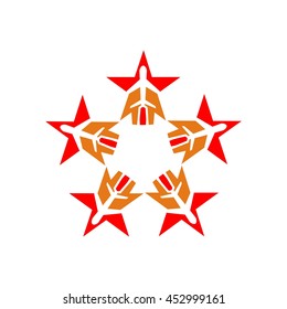 Airplane - Stock vector logo template concept illustration.