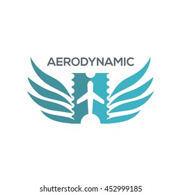 Airplane - Stock vector logo template concept illustration.