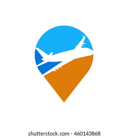 Airplane - Stock vector logo template concept illustration.