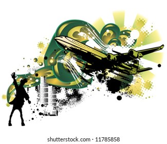 airplane storm