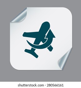 airplane symbol . icon of air travel