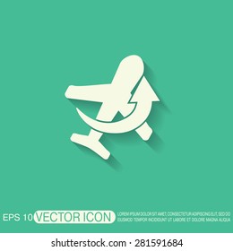 airplane symbol . icon of air travel