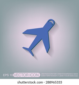 airplane symbol . icon of air travel