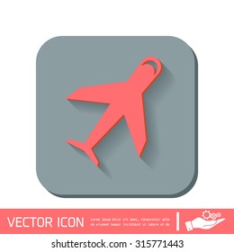 airplane symbol . icon of air travel