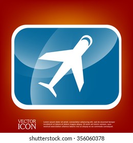 airplane symbol . icon of air travel