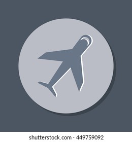 airplane symbol . icon of air travel