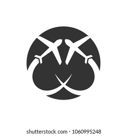 Airplane Symbol. Icon. Logo. vector eps 10.