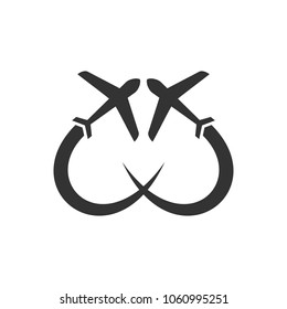 Airplane Symbol. Icon. Logo. vector eps 10.