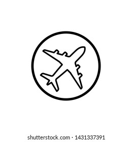 Airplane symbol icon vector illustration