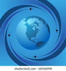 Airplane symbol vector