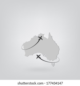 Airplane symbol vector