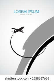 Airplane symbol vector design