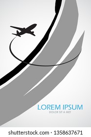 Airplane symbol vector design