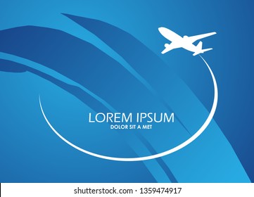 Airplane symbol vector design