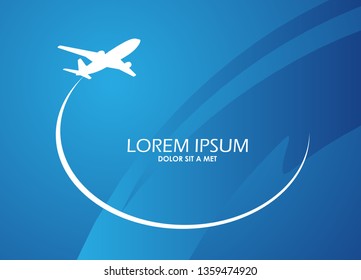 Airplane symbol vector design