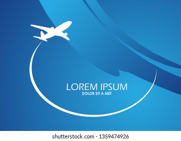 Airplane symbol vector design