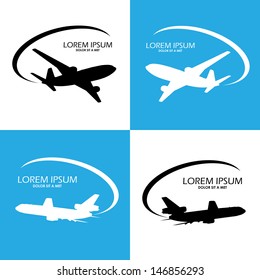 Airplane symbol vector design