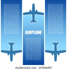 Airplane symbol vector design
