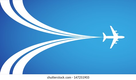 Airplane symbol vector design