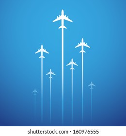 Airplane symbol vector design