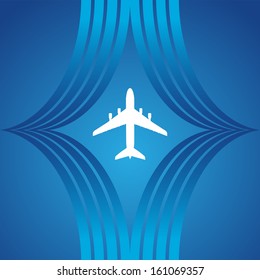 Airplane symbol vector design