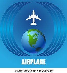 Airplane symbol vector design