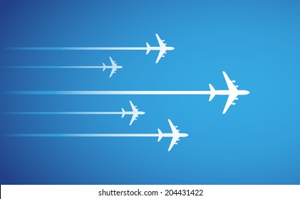 Airplane symbol vector design