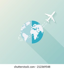 Airplane symbol vector design