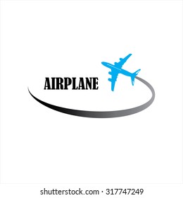 Airplane symbol vector design