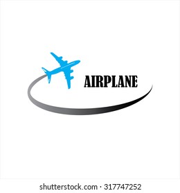 Airplane symbol vector design