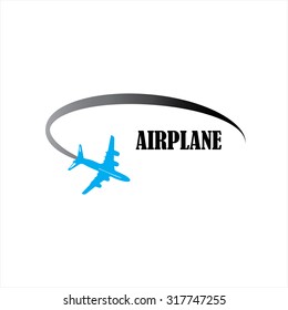 Airplane symbol vector design