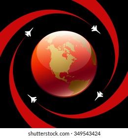 Airplane symbol vector design