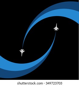 Airplane symbol vector design