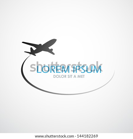 Airplane symbol vector design