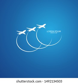 Airplane symbol vector design element