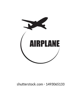 Airplane symbol vector design logo element