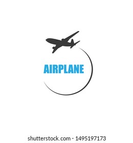 Airplane symbol vector design logo element on white