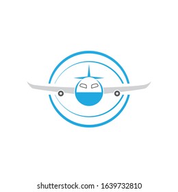 Airplane symbol vector design logo