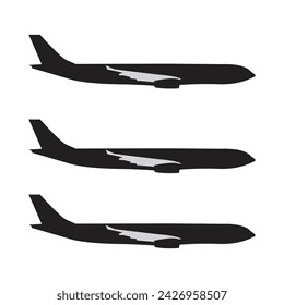 símbolo de avión vector eps 10