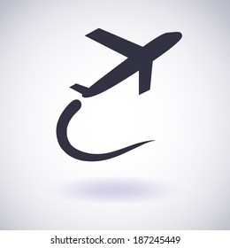Airplane symbol. Vector icon EPS10
