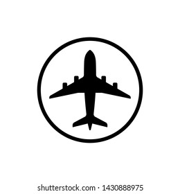 Airplane symbol vector icon illustration