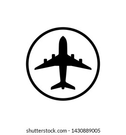 Airplane symbol vector icon illustration