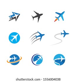 Airplane symbol vector icon illustration