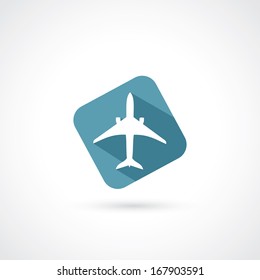 Airplane symbol - vector illustration