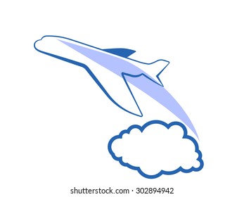 airplane symbol vector illustration design sign