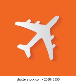 Airplane symbol,clean vector